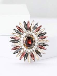 Luxury Crystal Glass Flower Brooches - Rhinestone Pins For Women Casual Party Jewelry Accessories / Friends Gifts Badges Decoration - Crystal Glass Flower - View 17