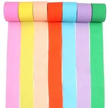 6 Rolls Crinkle Paper Ribbons, Random Style, Pastel Rainbow Colors, Suitable For Birthday Party, Wedding, Graduation, Mother's Day, Easter Decoration, DIY Crafts, Party Decor, Event Styling, Lightweight Material, Easy To Hang, Celebration Decoration, Party Planner, Event Organizer - Multicolor - View 1