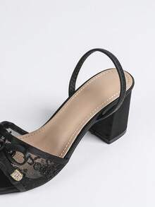 Giày sandal cao gót mùa hè cho nữ, sandal cao gót hở mũi màu đen thanh lịch, gợi cảm, thời trang, mũi tròn, gót vuông, phù hợp cho cô dâu trong đám cưới, giày đen gót dày, sandal gót dày trong suốt ôm sát tôn dáng cho nữ, thích hợp cho hẹn hò, dự tiệc, hoạt động ngoài trời, giày nữ gót trung bình tối giản màu trơn cho kỳ nghỉ, dép cao gót thời trang cho nữ, dép cao gót mùa hè mới, sandal đen trang trọng với chất liệu cao cấp. - màu đen - Xem 8