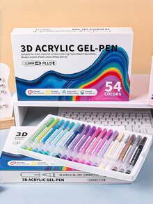 6/36/54 Morandi Colors Colorful Gel Pens Set - Mark Pens Assorted Medium Point, Perfect For Vibrant Colored Writing And Sketching,Smooth Writing,For Drawing, Highlighting, Student's Note Taking, Making Manuals, Drawing Highlighting, Stationery Student Back To School Gift, DIY Scrapbooking, School & Office Supplies, Art Painting - Multicolor - View 3