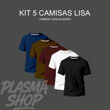 Set Of 5 Comfortable, Basic, Plain T-Shirts For Everyday Wear, 100% Cotton, 30.1 Yarn, Men's/Unisex, Breathable, Reinforced Seams!! - XANH NAVY-NÂU-ĐỎ TÍA-TRẮNG-ĐEN - Xem 1