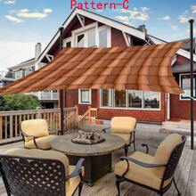 1pc 2D Digital Print Sun Shade Cloth, 5 Different Styles Of Faux Wood Grain & Stone Patterns, Features Include Printed Pattern, Wind Resistant, Detachable, Lightweight, Semi-Shading, Dust-Proof, And Wear-Resistant. - Multicolor - View 4