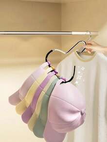 1/2/4pcs Random Colors Cap Storage Organizer, Dormitory Wardrobe Interior Hanging Cap Rack, Multifunctional Hat Display Holder - 2件白色 - 查看 4