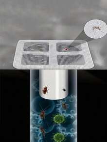 80pcs Shower And Bathtub Hair Catcher Filters - Easy To Use Drain Filter Stickers, Disposable Drain Covers For Shower, Sink, And Laundry Room, Easy To Stick, Anti-Hair Drain Covers, Disposable Drain Filters, Bathroom Hair Catchers, Drain Covers, Kitchen Sink Filters, Disposable Shower Hair Collectors, Drain Filter Stickers, Bathroom Bathtub Hair Filters - Multicolor - View 7