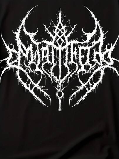 Dark Lettering Gothic T-Shirt  Alt Clothing  Mall Goth  Trad Goth  Pastel Goth  Edgy Grunge Clothing  Gothic Clothes Dark Academia