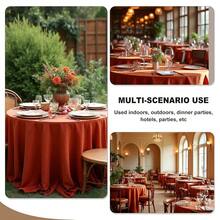 Fitable 6 Pack Rust 70 Inch Round Tablecloth - Stain Resistant And Washable Table Cover, Polyester Fabric Table Cloth For Wedding, Party, Banquet, Formal Events - Rust70InRound - View 6