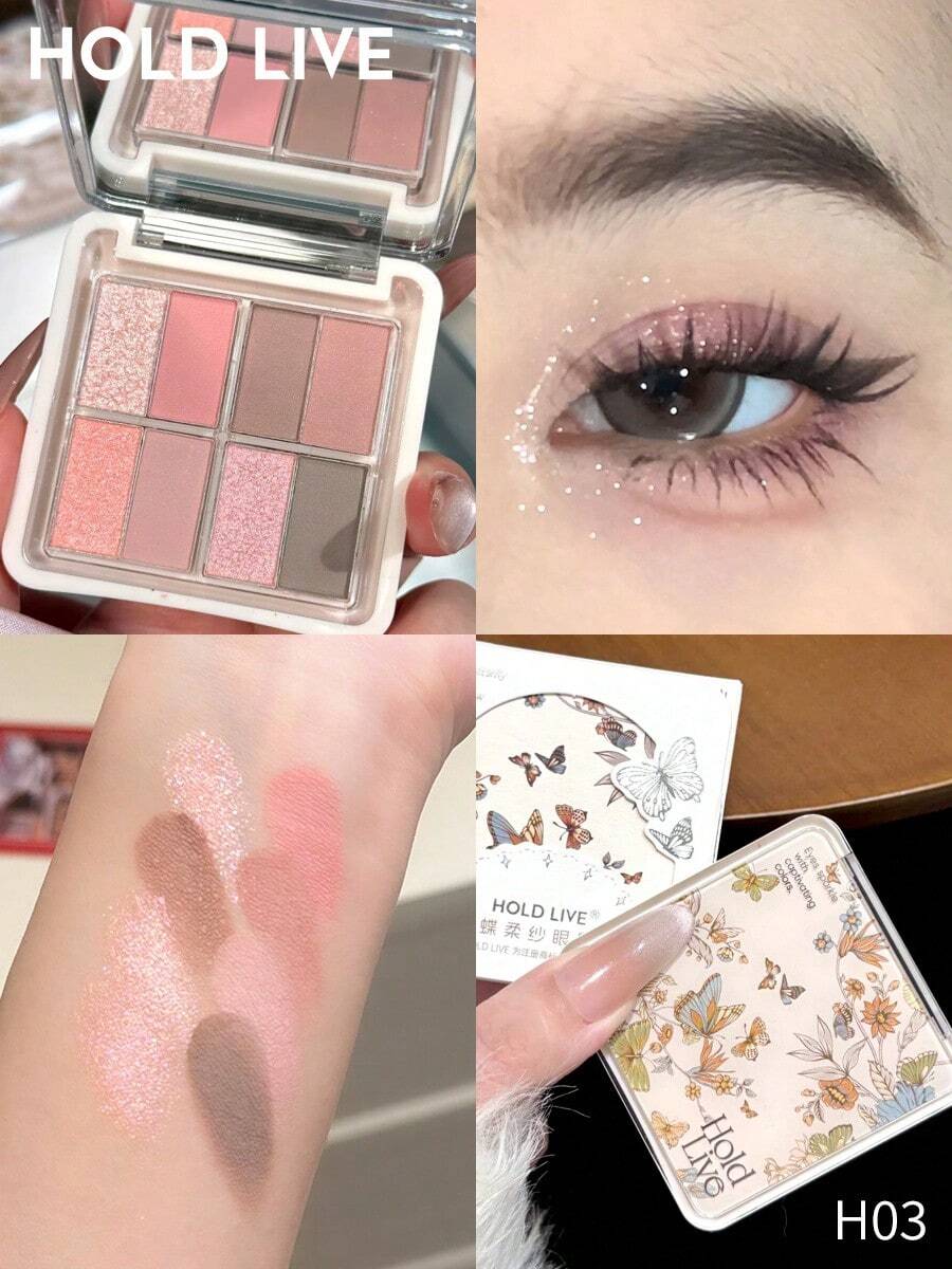 HOLD LIVE Butterfly Soft Eyeshadow Palette H03 Energetic Sweet Peach Matte Shades - H03 - View 1