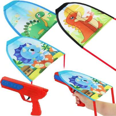 Juguetes de Papalotes 3 Piezas, Aviones de Juguete, con 3 Papalotes y 1 Lanzador, Juguetes de Dinosaurios, Deportes al Aire Libre, Papalotes y Cometas para Niños, Regalos para Fiestas Infantiles,38968547