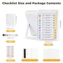 Magnetic Chore Chart For ADHD Tools For To Do List Checklist Task Board Routine Chart Visual Schedule For Fridge With 10 Sliders And Magnetic Marker - White - M - Xem 5