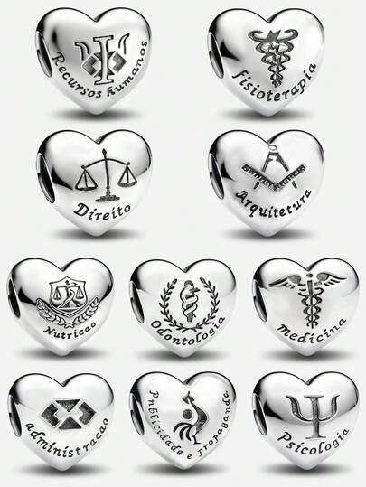 1 pieza Colgante con logo profesional de plata de ley 925, adecuado para combinar con pulseras de joyería de mujer, mi estilo favorito