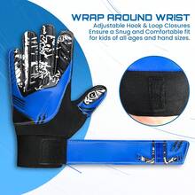 Guantes de portero de fútbol Guantes de portero juveniles con doble protección para la muñeca | Guantes de fútbol para niños, material de látex antideslizante, guantes de portero de fútbol para niños - 1 - Ver 6