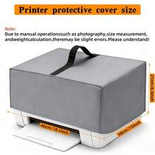Printer Cover, Heavy-Duty 300D Oxford Cloth Printer Cover, Waterproof, Dustproof, UV-Resistant, Reinforced Top Handle Design And Foldable Storage. Suitable For EcoTank ET-2800/ET-2850/ET-2400, Pixma MG3620, TR8620a, TR4720 And Most Other Printer Models.,Women's Day,Travel Essentials,Wedding Favours,Y2k,Bedroom,Car Accessories Women,Kitchen Deccor,Kitchen Decor,Household Items - Black - View 12