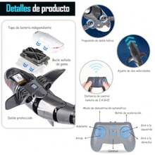 CYPNJuguete de Tiburón con Control Remoto de 24 G Juguetes Eléctricos de Peces de Tiburón RC Tiburón De Simulación de Control Remoto Regalos de Cumpleaños para Niño Adolescentes y HombreFashion - 223219791 - Ver 4