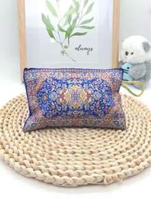 Retro Embroidered Zipper Wallet, Ladies' Gift Wallet, Coin Purse, Storage Bag, Convenient To Carry When Going Out/Girls' Makeup Bag, Multi-Functional Card Bag Wallet/Ladies' Cash Wallet, Long Coin Purse, Exquisite Pattern Coin Purse, Essential For Girls, Travel Essential, Valentine's Day, New Year Gift, Gift For Girls. ,Travel Essential Bag - Multicolor - View 6