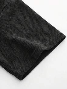 Camisa polo casual de verano para hombre con estampado de letras y raqueta - Negro - Ver 5