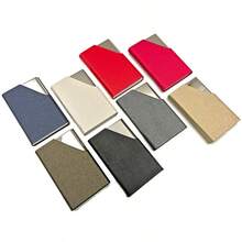 Creative & Fashionable Stainless Steel Business Card Holder With Flip Cover And Angled Design - Angled Business Card Holder - View 4