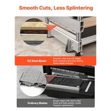 Cortador de pisos de vinilo de 13 pulgadas, Cortador de pisos laminados de 16 mm de grueso con ajustes de ángulo ajustables de 15 ° / 30 ° / 45 °, Ruedas flexibles, Manija telescópica, Corta madera de ingeniería, LVT, VCT, SPC, LVP, WPC - 16 milímetros - Ver 4