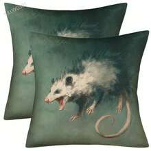 Modern Opossum Print Pillow Cover, 18x18 Inch, Farmhouse Decor With Single-Sided Animal Design, Envelope Closure & Machine Washable For Living Room, Bedroom, Sofa, Bed, Car, Bedroom Accent, Farmhouse Style, Polyester Pillowcase - 樣式 4 - 查看 9
