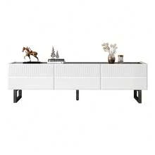 Television Stands & Entertainment Centers - Black + White + MDF + Particle Board - View 12