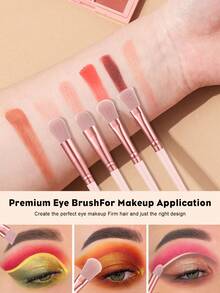 Eid Al-Fitr 36pcs/1pc Soft Makeup Brush Set, Including Powder Brush, Blush Brush, Contour Brush, Highlighter Brush, Foundation Brush, Nose Shadow Brush, Eyeshadow Brush, Eyebrow Brush, Lip Brush, And Detail Brush; Suitable For Beginner Makeup, Professional Makeup Artistry, And Makeup Beginners' Practice - Pink - View 4