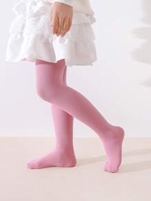 8 Pairs Girls' Vertical Striped Tights, Sweet Style, High Elasticity & Density Pantyhose, Spring/Summer New Arrivals - Multicolor - View 11