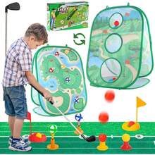 Juguete de Golf 3 en 1 para Niños,Golf Set Juguete con 12 Mini Bolas Alfombrilla con Doble Cara, Juego de Golf Deportivo de Palo Golf Regalo Cumpleaños, Juego de Lanzamiento para Parque Jardin,38966574 - Multicolor - Ver 1