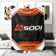 Sodi Go-Kart Racing Logo Design High Definition Printed Flannel Blanket All-Season Polyester Fiber, Machine Washable Thick Tear Resistant Camping Throw - Uncharges Decorative And Portatile - 60*80inch(for Adults) - View 2