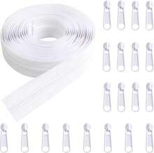 YAKA 5 Yards Bulk Zippers 5# Nylon Coil Zippers For Sewing White Nylon Coil Zipper With 20pcs Zipper Sliders FRepair Kit For Jackets Luggage Backpack DIY Sewing Tailor Craft Bags And Clothing - ColorK - 查看 1