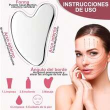 2 Piezas Herramienta Facial Gua ,Herramienta de masaje de acero inoxidable Guasha,Herramienta de Guasha Facial,Gua Board para Masaje Facial Antienvejecimiento,Cuidado de la Piel/Masaje Facial(Púrpura) - Multicolor - Ver 7