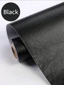 1 Roll Of Black/Dark Brown/White Leather Repair Patch, Waterproof Removable Self-Adhesive Leather Repair Tape, Cuttable Repair Tape Set, Suitable For Leather Repair, Refurbishment And Re-Covering Of Furniture, Sofas, Car Seats, Chairs, Etc. - Multicolor - View 2