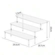 1 Piece Of 1-5 Layer Transparent Acrylic Display Stand, Cosmetic Storage Rack, Perfume Acrylic Rack, Cupcake Stand, Suitable For Amiibo And POP Figurines, Food And Dessert Stand, Product Display Rack For Cosmetic Suppliers, Applicable To Places Such As Vacation Beaches, Bathrooms, Bedrooms, Etc., Large Capacity