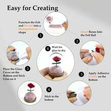 永生玫瑰玻璃罩礼盒 - 手工制作，逼真仿真玫瑰，完美的情人节礼物。采用玻璃罩设计和柔软的天鹅绒底座，适合情人节、婚礼、周年纪念日和生日等场合。包含礼盒。 - 彩色 - 查看 5