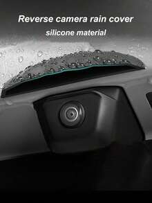 1pc Silicone Rearview Camera Rain Cover - Thickened & Widened, Triangular Design, Frosted Surface, All-Weather Waterproof Accessory, Enhances Visibility In Rain, Universal Fit, No Installation Required - A - View 4