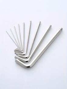 9pcs/Set Flat Head & Ball Head Hex Wrench Set, Hex Screwdriver, Hexagon Wrench Tool Combination - Multicolor - View 1