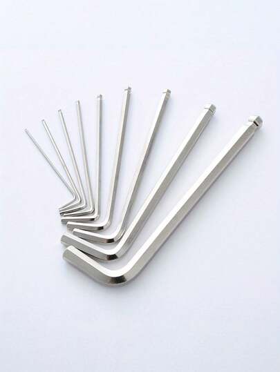 9 Stück/Set Sechskant-Schlüssel-Set mit flachem Kopf und Kugelkopf, Sechskant-Schraubendreher, Sechskant-Schlüssel-Werkzeug-Kombination