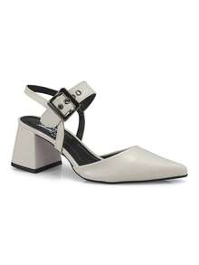 Women's Pointed Toe Pumps Comfortable Block Heel With Buckle Dress Shoes 18400 - 離開 - 查看 1