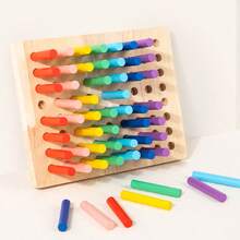 Sensory Integration Training Wooden Toys, Children's Early Education Home Intelligent Puzzle Montessori Sensory Building Blocks - Multicolor - View 8
