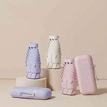 1把迷你五折胶囊伞，便携式紧凑遮阳伞，晴雨两用，防紫外线