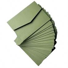 1 Peça Conjunto de Cartão de Convite Triplo de 5" X 7" com Envelope, Feito de Papel Cartão Grosso com Sensação Elegante de Alta Qualidade. Apresentando Tons de Verde Suave Emudecido, Tampa Flip-Top e Bolsos Internos Estratificados para Fácil Organização e Proteção. Projetado para Convites de Casamento, Também Adequado para Convites de Festa, Aniversário e Outros Eventos. - verde - Visão 10