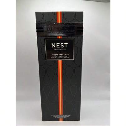 Nest Liquidless Diffuser 5 Scent Stick And Metal Vessel Sicilian Tangerine NIB