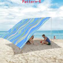 1pc 2D Digital Print Sun Shade Cloth, 5 Different Geometric Abstract Stripe Patterns, Features Include Printed Pattern, Windproof, Detachable, Lightweight, Semi-Shading, Dustproof, Durable - Multicolor - View 11
