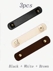 3件/2件/1件 PU皮革替换手柄、肩带、肩垫，适用于手提包、行李箱、背包、斜挎包，耐用包包配件，带纽扣闭合，旅行必备