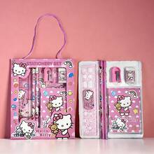 3-In-1 Hello Kitty Stationery Gift Set - Includes Ruler, Pencil, Notebook, Etc. Creative Artistic Office Supplies Gift Box, Perfect For Holidays, Parties, Halloween, Christmas. A Delightful Surprise Gift! - Multicolor - View 9