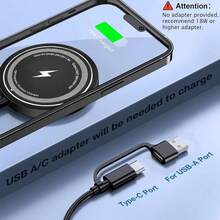 磁吸式无线充电器，兼容 17/16/15/14 Pro Max、Apple 14 Plus、13、12、11、X、XS、XR 及其他型号。桌面式快速无线充电器，兼容 17、16、15、14、13、12 Pro Max、Mini、11、XS、XR、X、8 Plus 及其他苹果和安卓手机。 - 彩色 - 查看 7