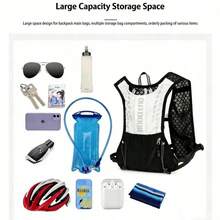 1PC Sports Running, Cycling, Hiking, Hydration Vest Backpack, Breathable, Moisture Wicking Fabric, Adjustable Shoulder Straps
