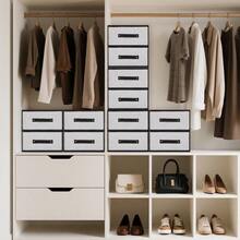 1pc Two-Layered Two-Drawer Fabric Clothing Storage Bin Storage Box Organizer Box - Variant - View 9