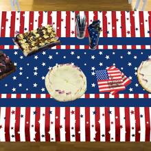 3-Piece 54 X 108 Inch American Flag Plastic Tablecloth - Stars And Stripes Design, Disposable Rectangle Table Cover For Dining, Picnic, 4th Of July Patriotic Memorial Day Indoor Outdoor Decorations - 美國國旗 - 查看 8