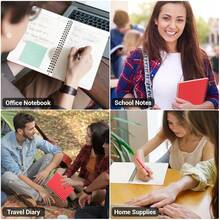 EUSOAR Spiral Lined Notebook, A5 3packs 5.5\X8.3\ 120 Pages Lined Travel Writing Journal, Memo Notepad Sketchbook, Students College Office Business Subject Diary Ruled Spiral Book Journal-Red Cover - Red - View 6