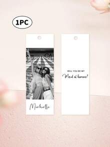 1/3pcs Personalised Bridesmaid Proposal Card,Custom Photo And Text,Personalized Bridesmaid Gift Wedding Party Keepsake Sentimental Friendship Bridal Bonding Celebration - Multicolor - View 11