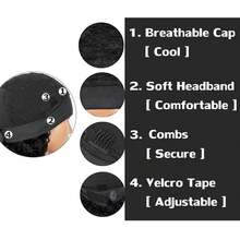 Wet And Wavy Headband Wig] Water Wave Half Wig - Curly Headband Wig For Women- Synthetic, Glueless, Wet And Wavy, Daily Use - Multicolor - View 7